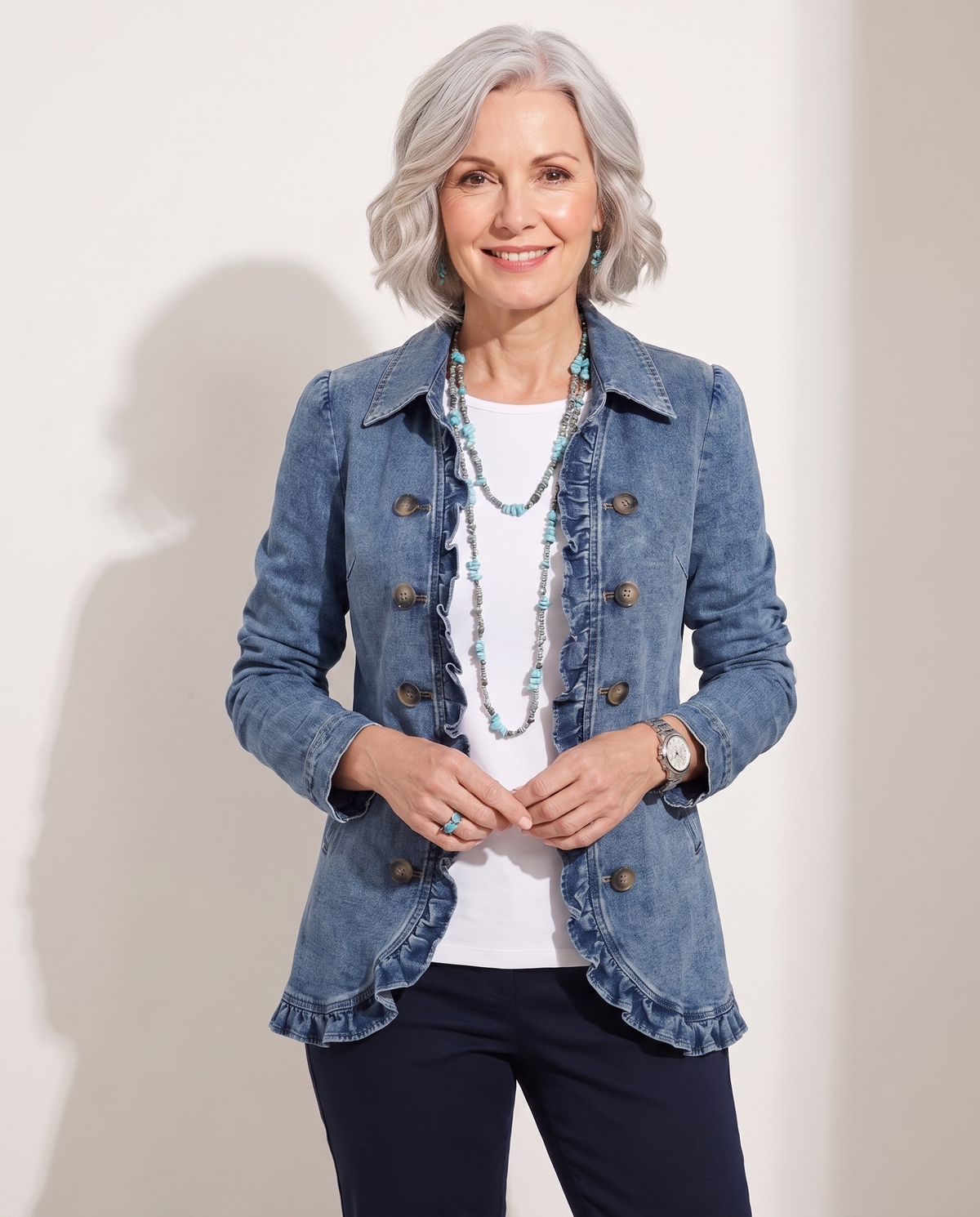 Anita | Ruffle Trim Jacket
