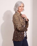 Anabella Leopard Print Jacket studio model photo