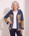 Evelyn Patchwork Jacket studio model photo
