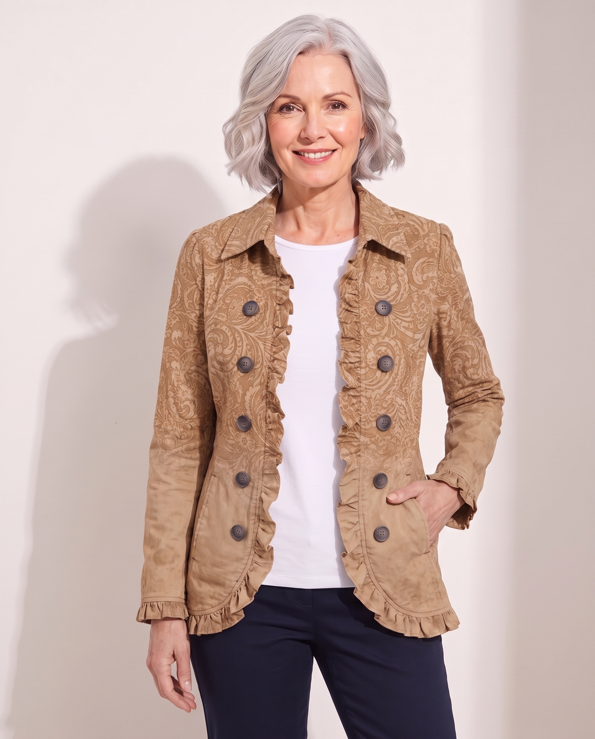 Arcadia Western Pattern Jacket studio model photo
