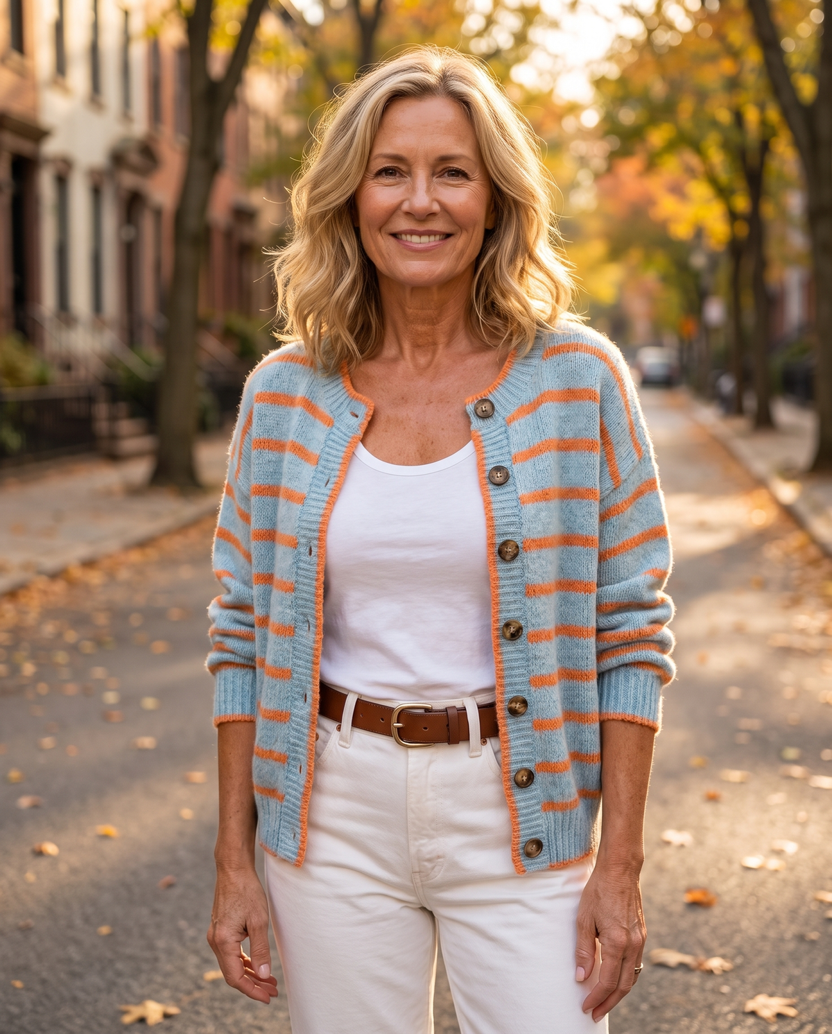 Anabel | Striped Knit Cardigan for Women