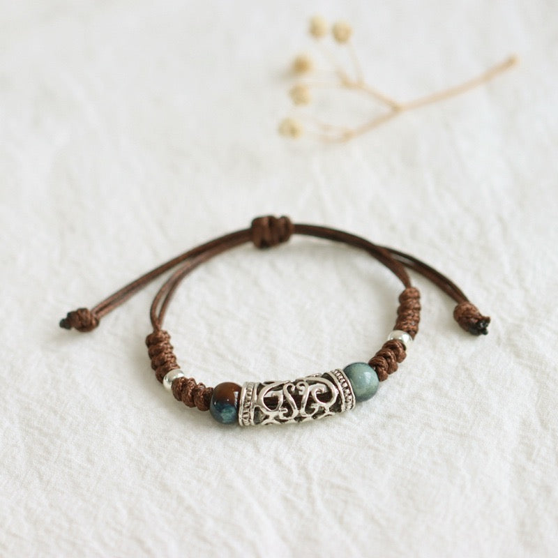 Juniper | Ceramic Bead Cord Bracelet