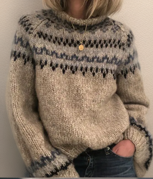 Camille | Retro Icelandic Knit Sweater