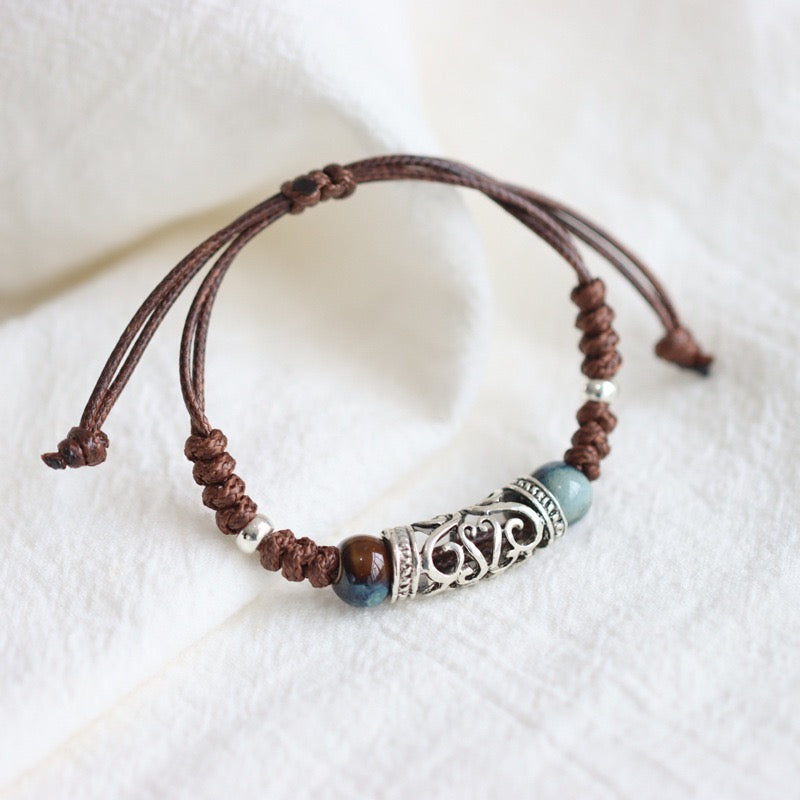 Juniper | Ceramic Bead Cord Bracelet