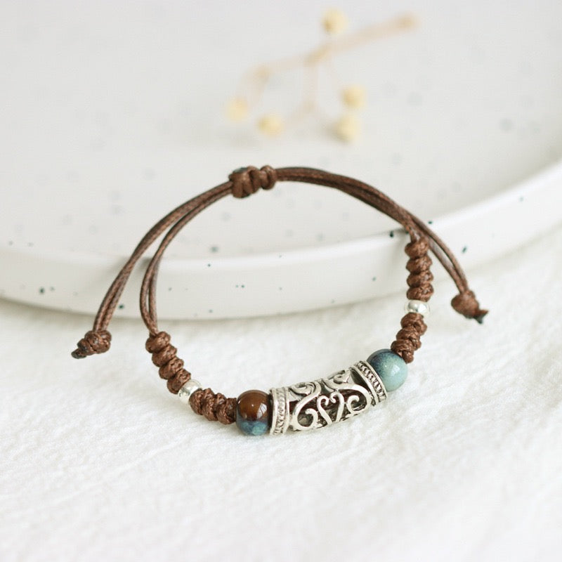 Juniper | Ceramic Bead Cord Bracelet