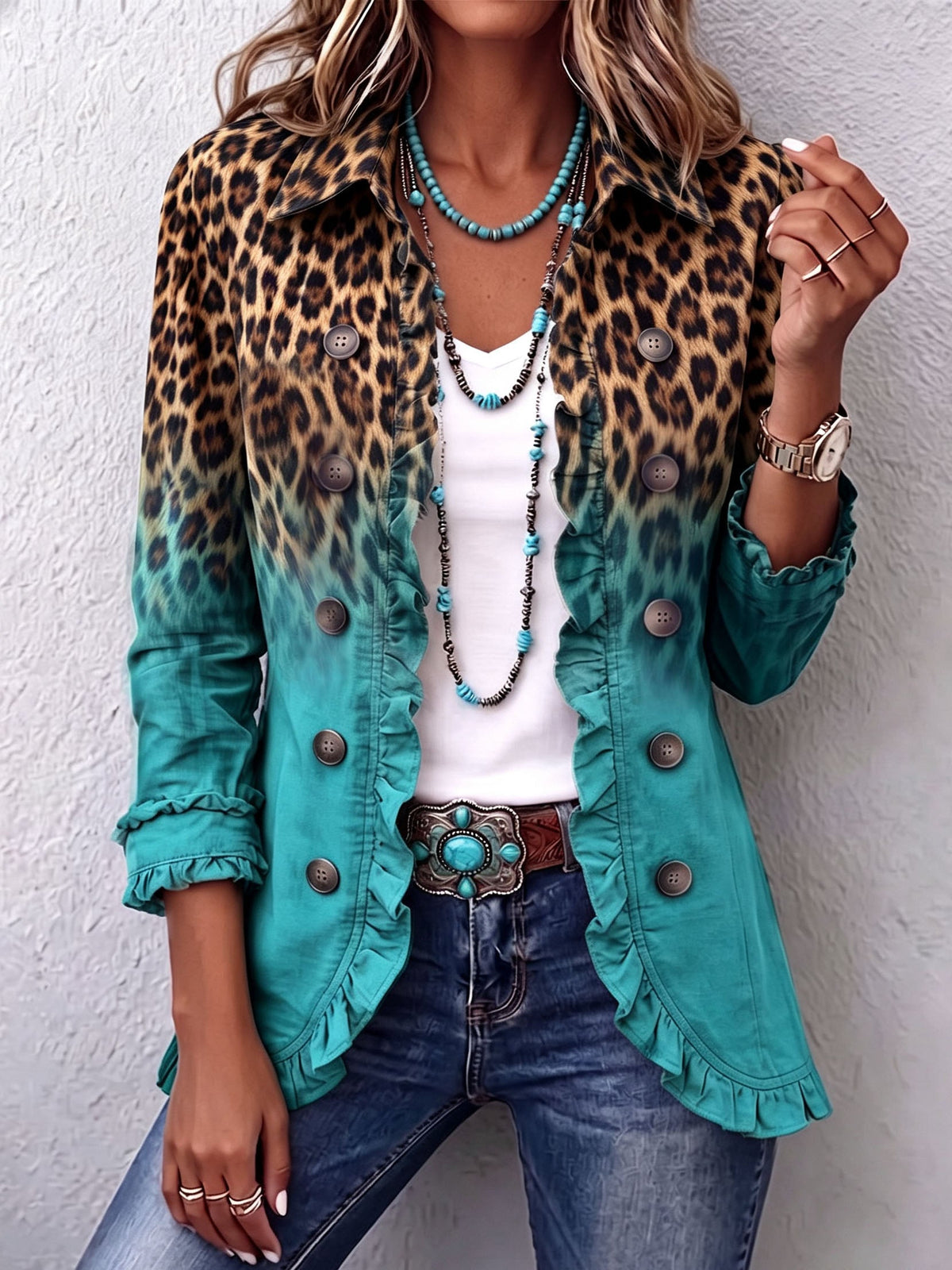 Amelia | Leopard Print Blazer