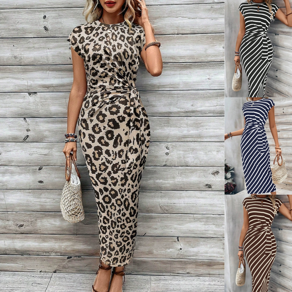 Knot Bodycon Dress – Leopard print