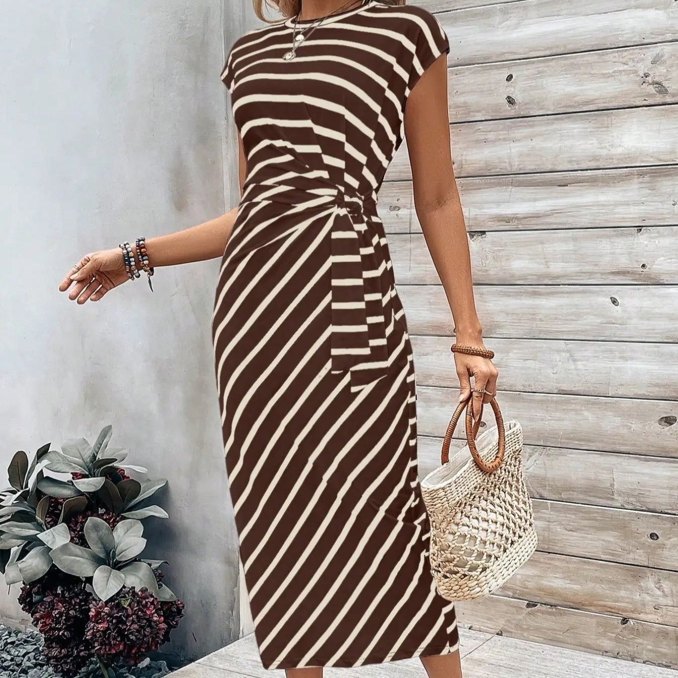 Knot Bodycon Dress – Leopard print