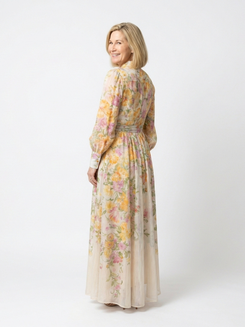 Rosamund Floral Sheer Maxi Dress