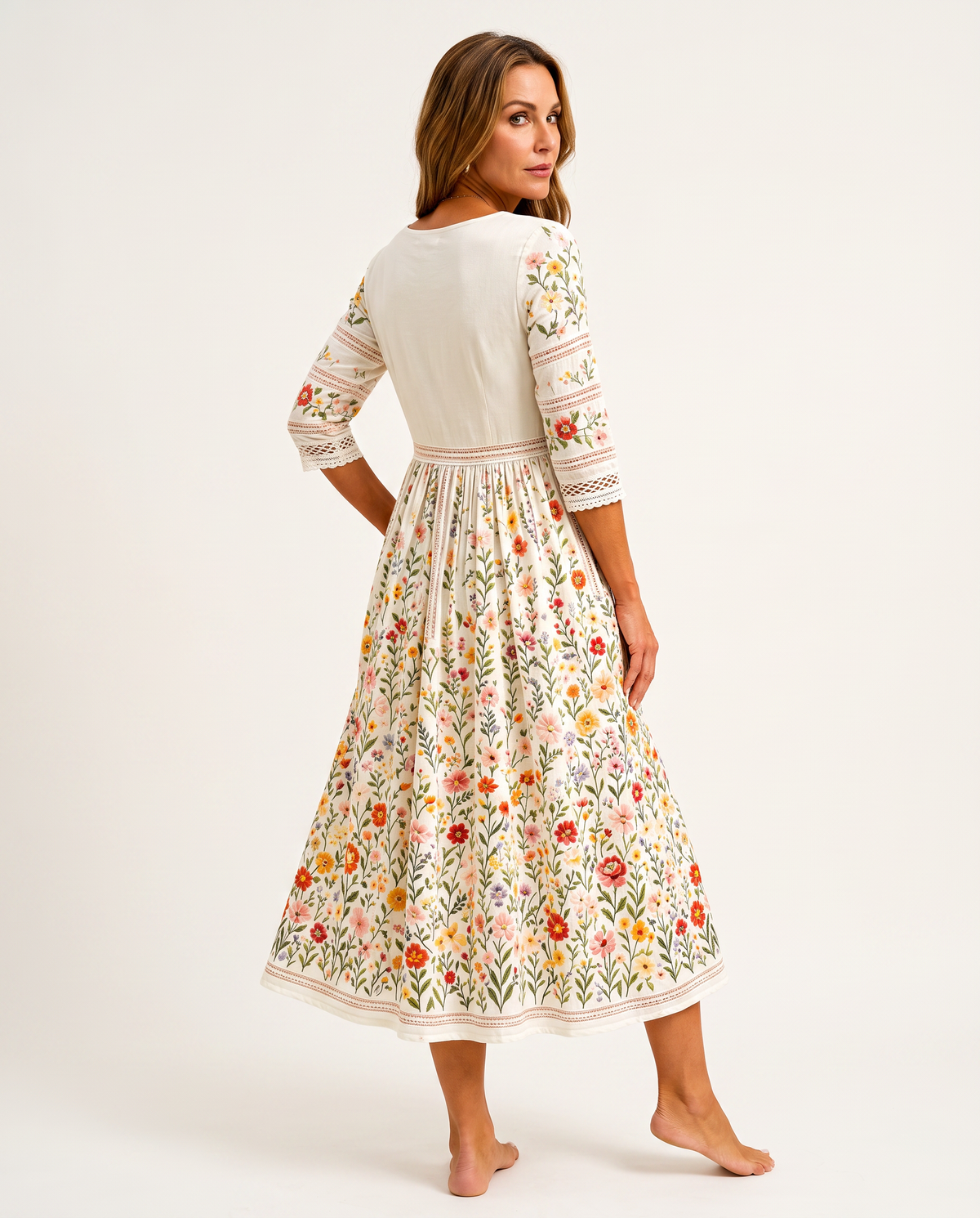 Lia | Wildflower Charm Midi Dress